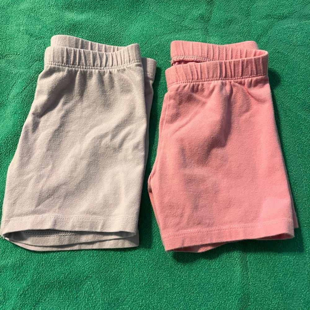 ❤️ 3/$10 Set of (2)-Jumping Beans Pink and Lavender Elastic Waist Shorts